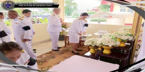 วันที่ 26 ต.ค.68 เวลา 13.00 น. ตม.จว.เพชรบุรี ร่วมพิธีสรงน้ำพระบรมศพ และลงนามถวายอาลัยฯ เบื้องหน้าพระฉายาลักษณ์ สมเด็จพระบรมราชินีนาถ พระบรมราชชนนีพันปีหลวง ณ ที่ว่าการอำเภอชะอำ จังหวัดเพชรบุรี